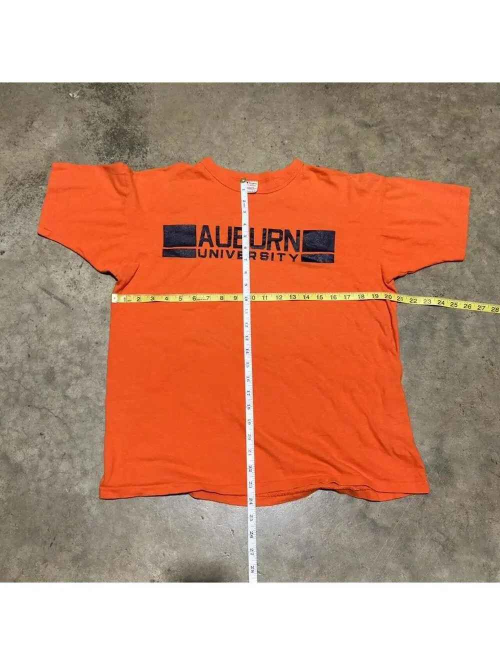 Vtg 70s/80s Auburn University orange Champion tee - Picture 4 of 4